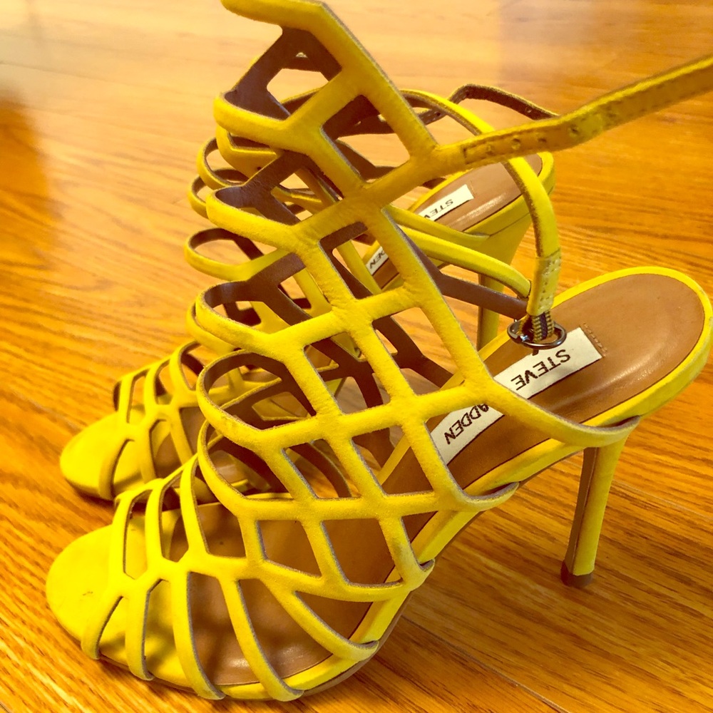 Steve Madden Yellow Stilettos